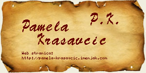Pamela Krasavčić vizit kartica